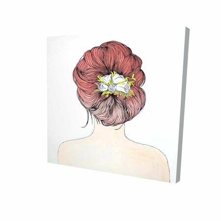 BEGIN HOME DECOR 16 x 16 in. Lady with Flowers In Her Hair-Print on Canvas 2080-1616-FI60